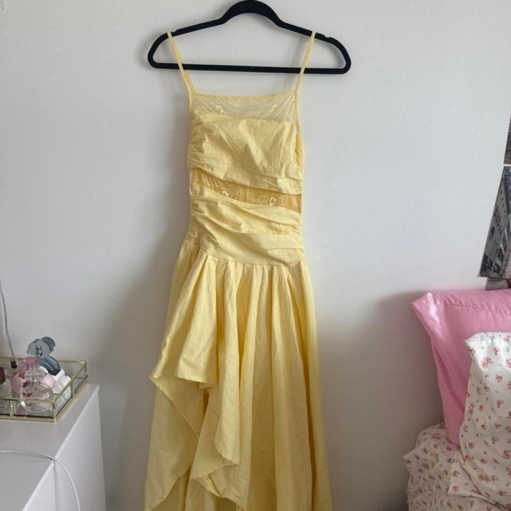 Hello Molly Enchanted Flora Maxi Dress Butter Yellow